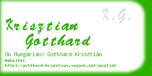 krisztian gotthard business card