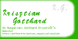 krisztian gotthard business card